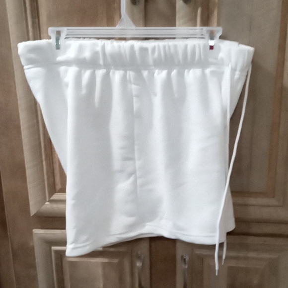 New Women's Plus Size Shorts W/ Elastic Tie String Waist (Forever Love message) - Picture 4 of 10